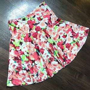 Print swing skirt